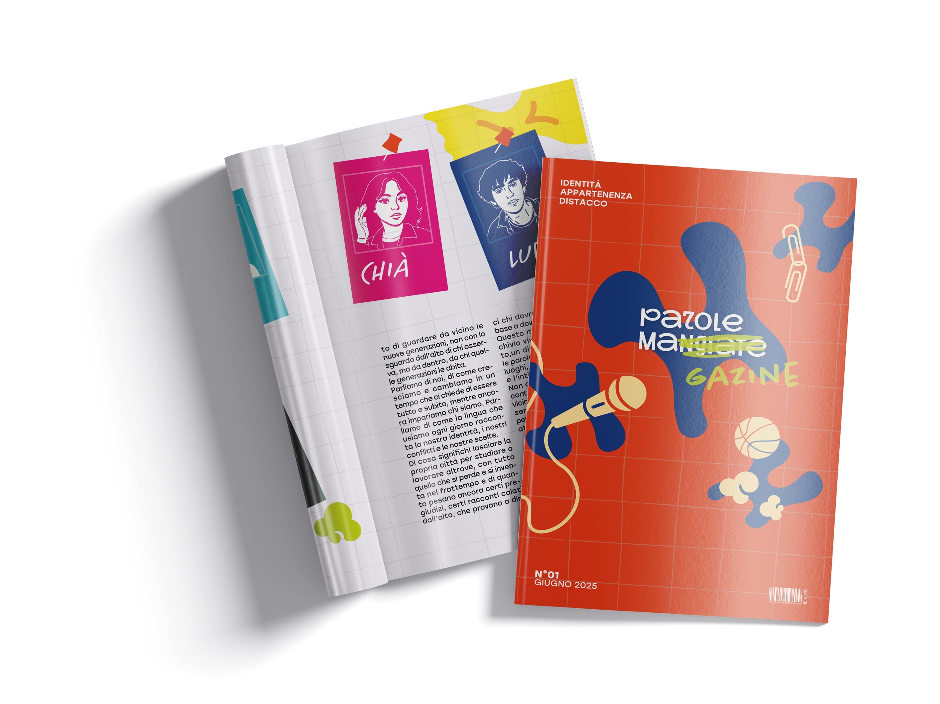Layout editoriale del magazine cartaceo Parole Mangiate